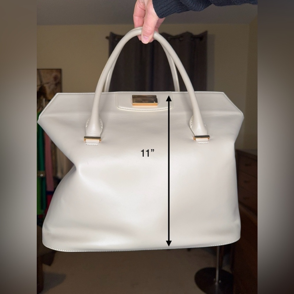 The Row Carryall 14 in Ecru leather - Picture 7 of 17